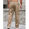 image:imageCOOFANDY Men Casual Cargo Pants Hiking Joggers Sweatpant with Multi PocketsKhaki