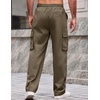 image:imageCOOFANDY Men Casual Cargo Pants Hiking Joggers Sweatpant with Multi PocketsOlive Green