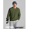 image:imageCOOFANDY Mens Crewneck Sweatshirt Lightweight Casual Fall Winter PulloversArmy Green