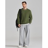image:imageCOOFANDY Mens Crewneck Sweatshirt Lightweight Casual Fall Winter PulloversArmy Green