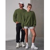 image:imageCOOFANDY Mens Crewneck Sweatshirt Lightweight Casual Fall Winter PulloversArmy Green