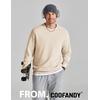 image:imageCOOFANDY Mens Crewneck Sweatshirt Lightweight Casual Fall Winter PulloversBeige