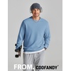 image:imageCOOFANDY Mens Crewneck Sweatshirt Lightweight Casual Fall Winter PulloversLight Blue