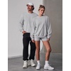 image:imageCOOFANDY Mens Crewneck Sweatshirt Lightweight Casual Fall Winter PulloversLight Heather Grey