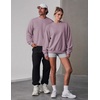 image:imageCOOFANDY Mens Crewneck Sweatshirt Lightweight Casual Fall Winter PulloversMauve