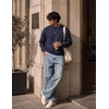 image:imageCOOFANDY Mens Crewneck Sweatshirt Lightweight Casual Fall Winter PulloversNavy Blue
