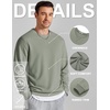 image:imageCOOFANDY Mens Crewneck Sweatshirt Lightweight Casual Fall Winter PulloversStonewashed Green