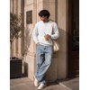 image:imageCOOFANDY Mens Crewneck Sweatshirt Lightweight Casual Fall Winter PulloversWhite