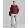 image:imageCOOFANDY Mens Crewneck Sweatshirt Lightweight Casual Fall Winter PulloversWine Red