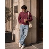 image:imageCOOFANDY Mens Crewneck Sweatshirt Lightweight Casual Fall Winter PulloversWine Red