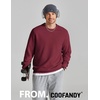 image:imageCOOFANDY Mens Crewneck Sweatshirt Lightweight Casual Fall Winter PulloversWine Red
