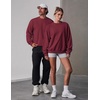 image:imageCOOFANDY Mens Crewneck Sweatshirt Lightweight Casual Fall Winter PulloversWine Red