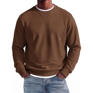 image:imageCOOFANDY Mens Crewneck Sweatshirt Lightweight Casual Fall Winter PulloversBrown