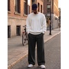 image:imageCOOFANDY Mens Casual Baggy Sweatpants Cotton Wide Leg Drawstring PantsBlack