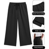 image:imageCOOFANDY Mens Casual Baggy Sweatpants Cotton Wide Leg Drawstring PantsBlack