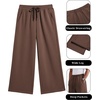 image:imageCOOFANDY Mens Casual Baggy Sweatpants Cotton Wide Leg Drawstring PantsBrown
