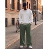 image:imageCOOFANDY Mens Casual Baggy Sweatpants Cotton Wide Leg Drawstring PantsDark Green