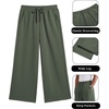 image:imageCOOFANDY Mens Casual Baggy Sweatpants Cotton Wide Leg Drawstring PantsDark Green