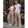 image:imageCOOFANDY Mens Casual Baggy Sweatpants Cotton Wide Leg Drawstring PantsKhaki