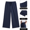image:imageCOOFANDY Mens Casual Baggy Sweatpants Cotton Wide Leg Drawstring PantsNavy Blue