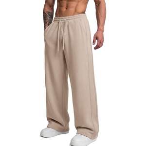 image:imageCOOFANDY Mens Casual Baggy Sweatpants Cotton Wide Leg Drawstring PantsKhaki