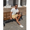 image:imageCOOFANDY Mens Casual Shorts 7 inch Elastic Waist Drawstring Lightweight Summer Beach Shorts with PocketsKhaki