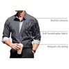 image:imageCOOFANDY Mens Print Button Down Dress Shirt Fashion Long Sleeve Casual ShirtsDark Grey