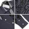 image:imageCOOFANDY Mens Print Button Down Dress Shirt Fashion Long Sleeve Casual ShirtsDark Grey