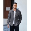image:imageCOOFANDY Mens Print Button Down Dress Shirt Fashion Long Sleeve Casual ShirtsDark Grey