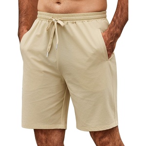 image:imageCOOFANDY Mens Casual Shorts 9 inch Inseam Elastic Waist Drawstring Short Lightweight Stretch Summer Beach ShortsLight Khaki