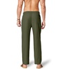 image:imageCOOFANDY Mens Cotton Linen Pants Casual Drawstring Dress Pants Beach Summer Lightweight TrousersOlive Green
