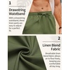 image:imageCOOFANDY Mens Linen Pants Casual Loose Fit Beach Summer Yoga Pant Lightweight Drawstring Linen TrousersArmy Green2