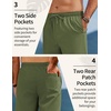 image:imageCOOFANDY Mens Linen Pants Casual Loose Fit Beach Summer Yoga Pant Lightweight Drawstring Linen TrousersArmy Green2