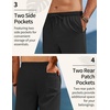 image:imageCOOFANDY Mens Linen Pants Casual Loose Fit Beach Summer Yoga Pant Lightweight Drawstring Linen TrousersBlack