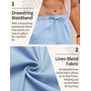 image:imageCOOFANDY Mens Linen Pants Casual Loose Fit Beach Summer Yoga Pant Lightweight Drawstring Linen TrousersClear Blue