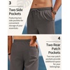 image:imageCOOFANDY Mens Linen Pants Casual Loose Fit Beach Summer Yoga Pant Lightweight Drawstring Linen TrousersDeep Gray