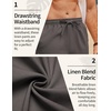 image:imageCOOFANDY Mens Linen Pants Casual Loose Fit Beach Summer Yoga Pant Lightweight Drawstring Linen TrousersDeep Gray