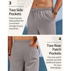 image:imageCOOFANDY Mens Linen Pants Casual Loose Fit Beach Summer Yoga Pant Lightweight Drawstring Linen TrousersGray