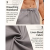 image:imageCOOFANDY Mens Linen Pants Casual Loose Fit Beach Summer Yoga Pant Lightweight Drawstring Linen TrousersGray