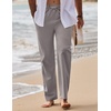image:imageCOOFANDY Mens Linen Pants Casual Loose Fit Beach Summer Yoga Pant Lightweight Drawstring Linen TrousersGray