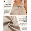 image:imageCOOFANDY Mens Linen Pants Casual Loose Fit Beach Summer Yoga Pant Lightweight Drawstring Linen TrousersKhaki