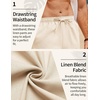 image:imageCOOFANDY Mens Linen Pants Casual Loose Fit Beach Summer Yoga Pant Lightweight Drawstring Linen TrousersLight Beige