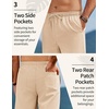 image:imageCOOFANDY Mens Linen Pants Casual Loose Fit Beach Summer Yoga Pant Lightweight Drawstring Linen TrousersLight Coffee