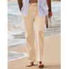 image:imageCOOFANDY Mens Linen Pants Casual Loose Fit Beach Summer Yoga Pant Lightweight Drawstring Linen TrousersLight Coffee