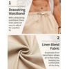 image:imageCOOFANDY Mens Linen Pants Casual Loose Fit Beach Summer Yoga Pant Lightweight Drawstring Linen TrousersLight Coffee