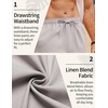 image:imageCOOFANDY Mens Linen Pants Casual Loose Fit Beach Summer Yoga Pant Lightweight Drawstring Linen TrousersLight Gray