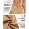 image:imageCOOFANDY Mens Linen Pants Casual Loose Fit Beach Summer Yoga Pant Lightweight Drawstring Linen TrousersLight Tan
