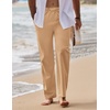image:imageCOOFANDY Mens Linen Pants Casual Loose Fit Beach Summer Yoga Pant Lightweight Drawstring Linen TrousersLight Tan