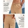 image:imageCOOFANDY Mens Linen Pants Casual Loose Fit Beach Summer Yoga Pant Lightweight Drawstring Linen TrousersLight Tan