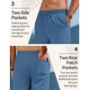 image:imageCOOFANDY Mens Linen Pants Casual Loose Fit Beach Summer Yoga Pant Lightweight Drawstring Linen TrousersMarine Blue
